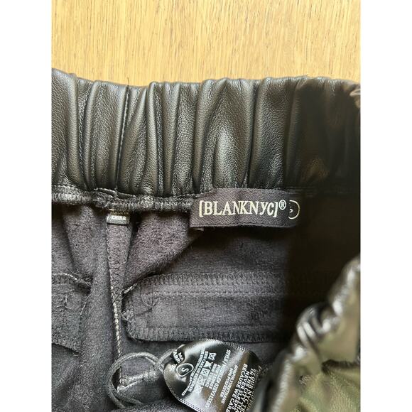 BlankNYC - Elastic Waist Crop Faux Leather Pants - Black - Size Small - NWT - Picture 7 of 8